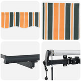 Tenda Retrattile Verde e giallo 600 300 cm Tessuto