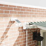 Tessuto per Tenda Verde e Bianco 600  300 cm Poliestere