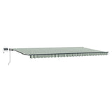 Tenda retrattile Verde e Bianco 600  300 cm