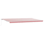 Tenda Retrattile Rigato Rosso e Bianco 600  350 cm