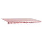 Tenda Retrattile Rigato Rosso e Bianco 600  350 cm