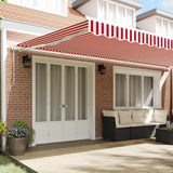 Tettuccio Elettrico Retrattile Rosso e Bianco 600  350 cm