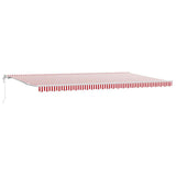 Tettuccio Elettrico Retrattile Rosso e Bianco 600  350 cm