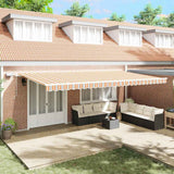 Tenda retrattile Multicolore 600  350 cm Tessuto e Alluminio