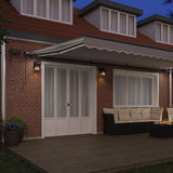 Tenda retrattile Grigio Chiaro 600  350 cm Tessuto e Alluminio