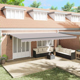 Tenda retrattile Grigio Chiaro 600  350 cm Tessuto e Alluminio