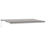 Tenda retrattile Grigio Chiaro 600  350 cm Tessuto e Alluminio