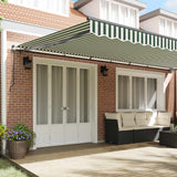 Tenda retrattile Verde e Bianco 600  350 cm