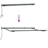 Struttura della tenda Antracite 3.5 x 2 m Metallo