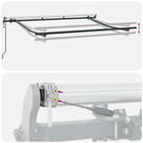 Struttura della tenda Antracite 4 x 2 m Metallo