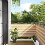 Paravento per Balcone Striscia Gialla e Bianca 75x800 cm