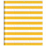Paravento per Balcone Striscia Gialla e Bianca 120x1000 cm