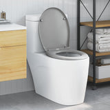 Sedile del WC con rilascio rapido Grigio 44.8 x 37.3 x 4.2 cm