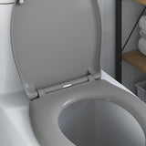 Sedile del WC con rilascio rapido Grigio 44.8 x 37.3 x 4.2 cm