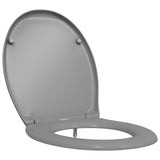 Sedile del WC con rilascio rapido Grigio 44.8 x 37.3 x 4.2 cm