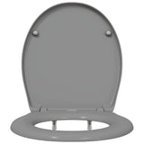 Sedile del WC con rilascio rapido Grigio 44.8 x 37.3 x 4.2 cm