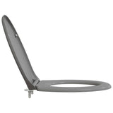 Sedile del WC con rilascio rapido Grigio 44.8 x 37.3 x 4.2 cm