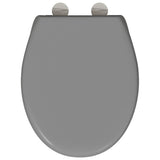 Sedile del WC con rilascio rapido Grigio 44.8 x 37.3 x 4.2 cm