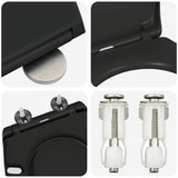Sedile del WC con rilascio rapido Nero 44.8 x 37.3 x 4.2 cm