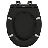Sedile del WC Nero 47 x 37 x 4 cm Duroplast