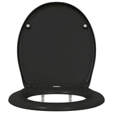Sedile del WC Nero 47 x 37 x 4 cm Duroplast