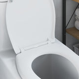 Sedile del WC con rilascio rapido Bianco 44.8 x 37.3 x 4.2 cm