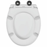Sedile del WC con rilascio rapido Bianco 44.8 x 37.3 x 4.2 cm