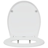 Sedile del WC con rilascio rapido Bianco 44.8 x 37.3 x 4.2 cm