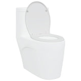 Sedile del WC con rilascio rapido Bianco 44.8 x 37.3 x 4.2 cm