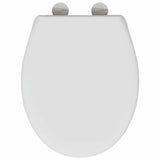 Sedile del WC con rilascio rapido Bianco 44.8 x 37.3 x 4.2 cm
