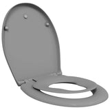 Sedile del WC con rilascio rapido Grigio 44,5 x 37,3 x 4,3 cm