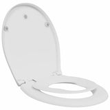 Sedile del WC con rilascio rapido Bianco 44,5 x 37,3 x 4,3 cm