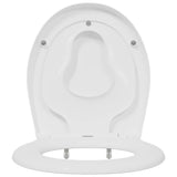 Sedile del WC con rilascio rapido Bianco 44,5 x 37,3 x 4,3 cm