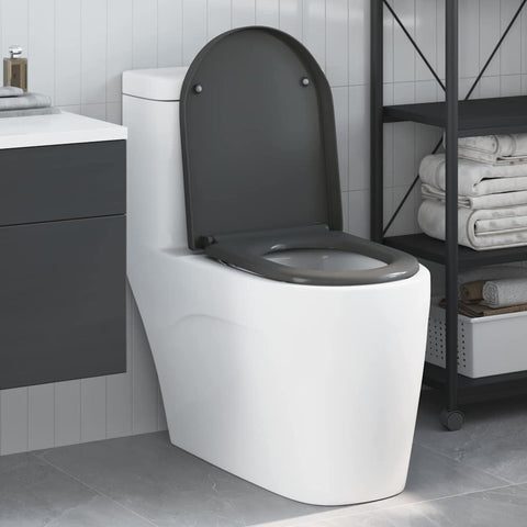 Sedile del WC con rilascio rapido Antracite 46.2 x 36 x 4.3 cm