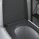 Sedile del WC con rilascio rapido Antracite 46.2 x 36 x 4.3 cm