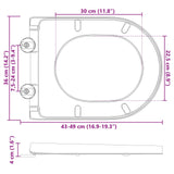 Sedile del WC Antracite 49 x 36 x 4 cm Duroplast