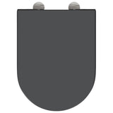 Sedile del WC con rilascio rapido Antracite 46.2 x 36 x 4.3 cm