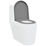 Sedile del WC con rilascio rapido Grigio 46.2 x 36 x 4.3 cm