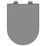 Sedile del WC con rilascio rapido Grigio 46.2 x 36 x 4.3 cm