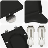 Sedile del WC Nero 49 x 36 x 4 cm Duroplast