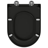 Sedile del WC Nero 49 x 36 x 4 cm Duroplast