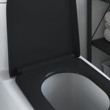 Sedile del WC con rilascio rapido Nero 46.2 x 36 x 4.3 cm