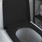 Sedile del WC Nero 49 x 36 x 4 cm Duroplast