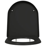 Sedile del WC Nero 49 x 36 x 4 cm Duroplast