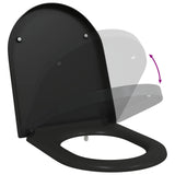 Sedile del WC Nero 49 x 36 x 4 cm Duroplast