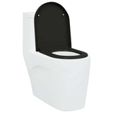 Sedile del WC Nero 49 x 36 x 4 cm Duroplast