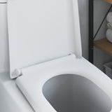 Sedile del WC con rilascio rapido Bianco 46.2 x 36 x 4.3 cm