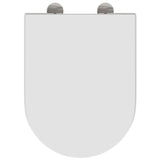 Sedile del WC con rilascio rapido Bianco 46.2 x 36 x 4.3 cm