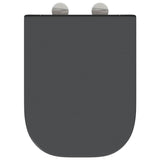 Sedile del WC con rilascio rapido Antracite 44.5 x 35 x 3.6 cm