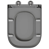 Sedile del WC con rilascio rapido Grigio 44.5 x 35 x 3.6 cm